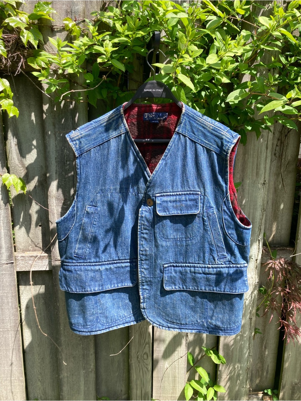 Polo by Ralph Lauren Blue Label Jacket with Red Plaid Lining